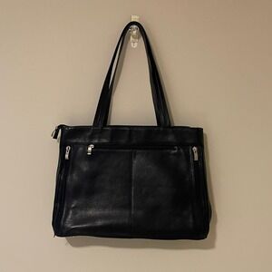 Gun Tote'n‎ Mamas Black Leather Concealed Carry Tote Bag GTM-11 CCW Purse EUC